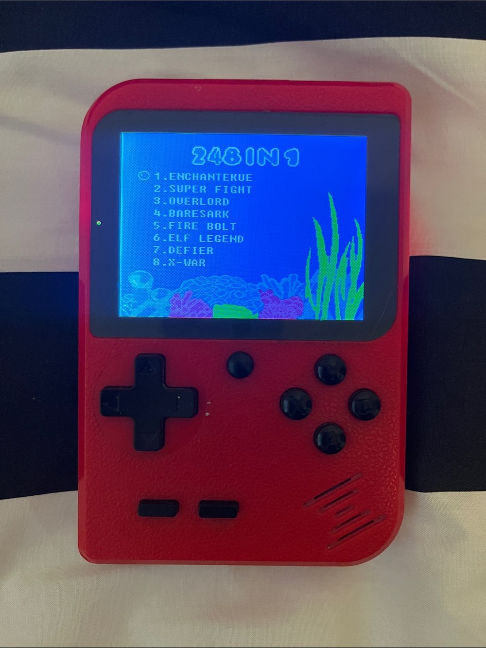 Red Portable Handheld Gaming Console - Retro 248-in-1